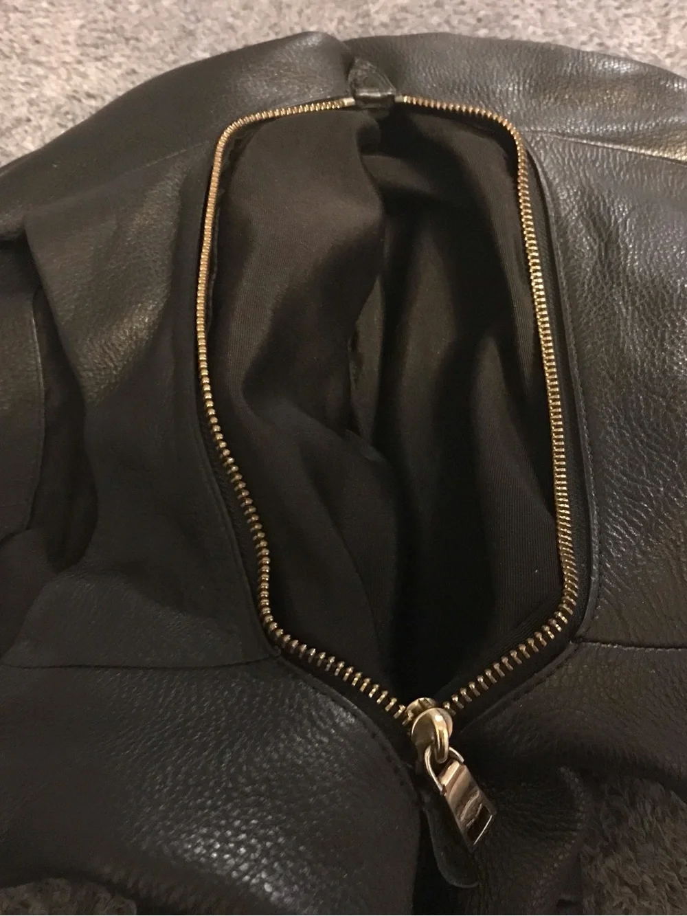 Coach Black Pebbled Leather Madison Phoebe Shoulder Bag Handbag Gold Accents